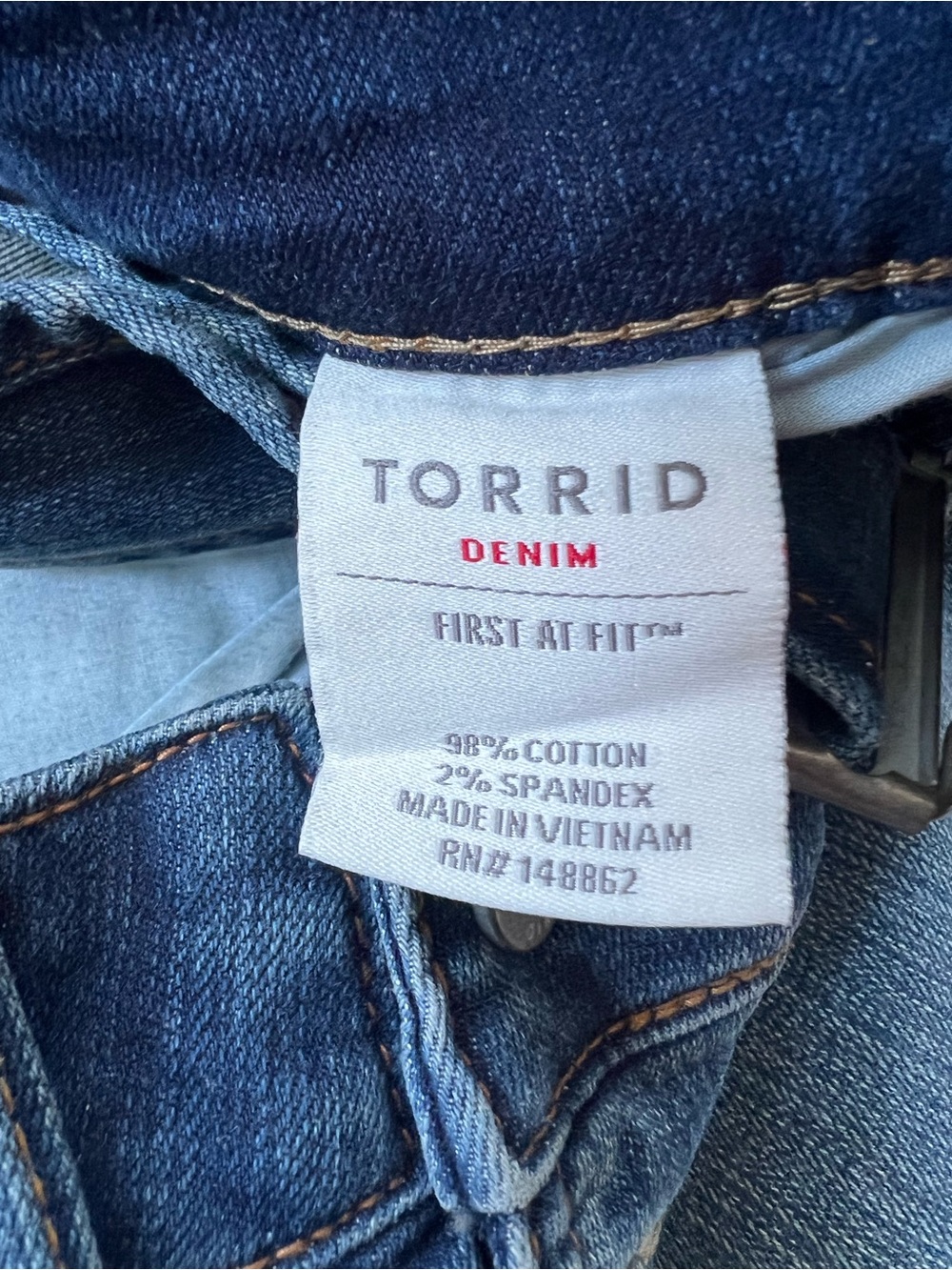 Torrid Distressed Dark Blue Denim Overalls - Picture 5 of 7